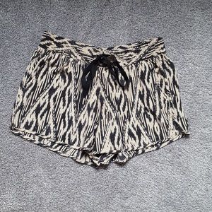 Joie Silk Drawstring Ikat Print Shorts